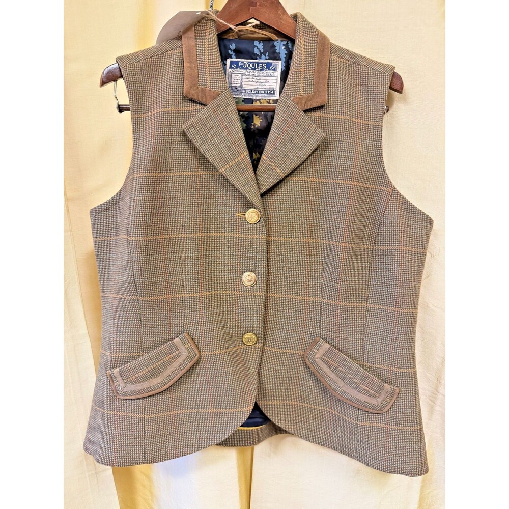 Joules Vest Tweed UK18/US14 Fox Hunting Equestrian Horse Imported from the UK